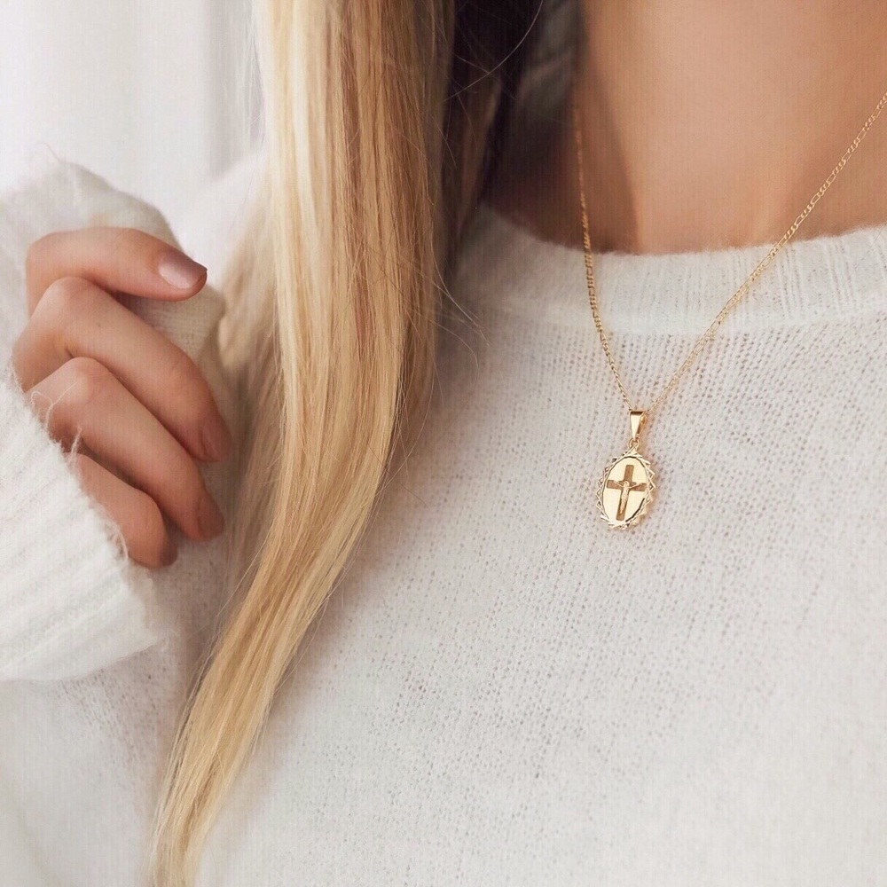 Crucifix Necklace | 18k Gold Filled - Picture 2 of 8